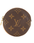 Louis Vuitton Round Coin Purse, &pound;280, Accessories, Brown, Canvas, Front view